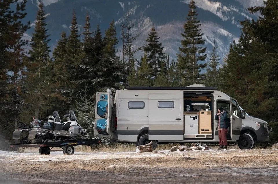 outside van
