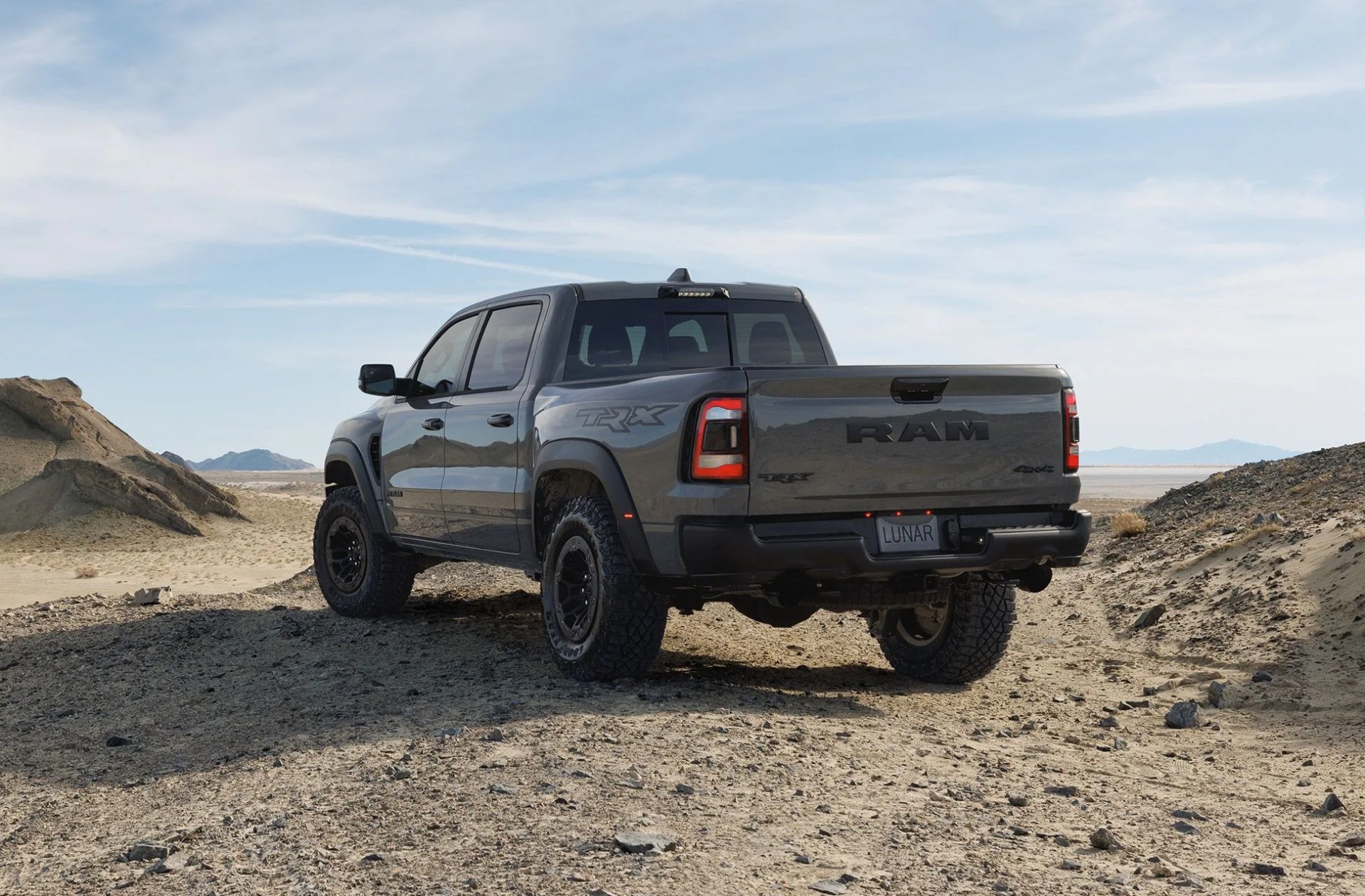 2023 ram 1500 trx lunar edition rear three quarters