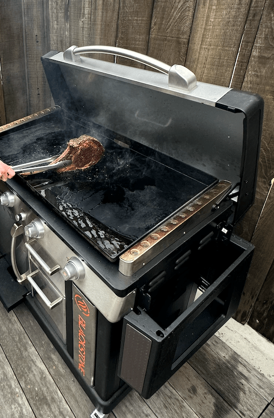 grilling meat