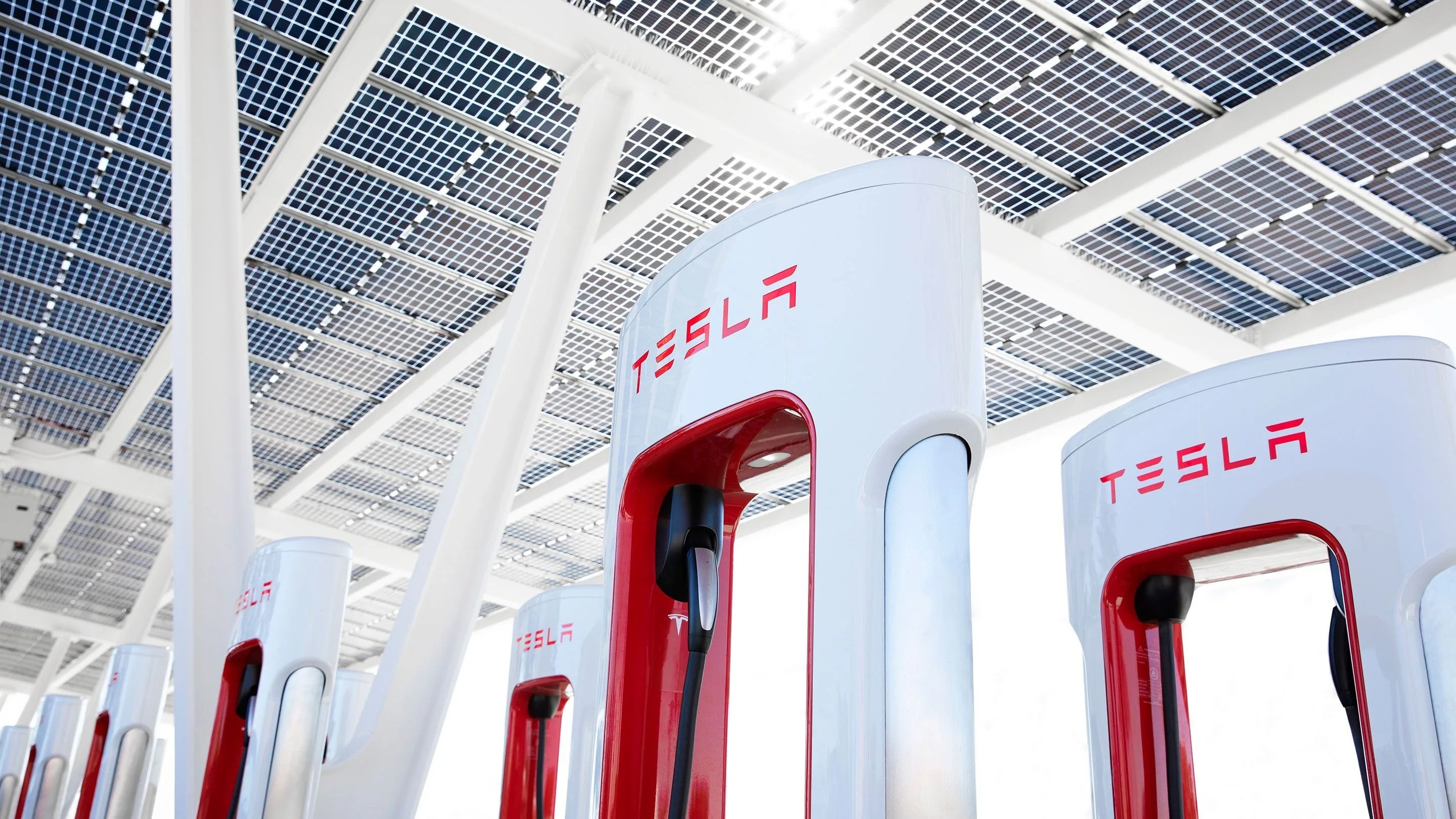 tesla supercharging station