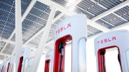 tesla supercharging station