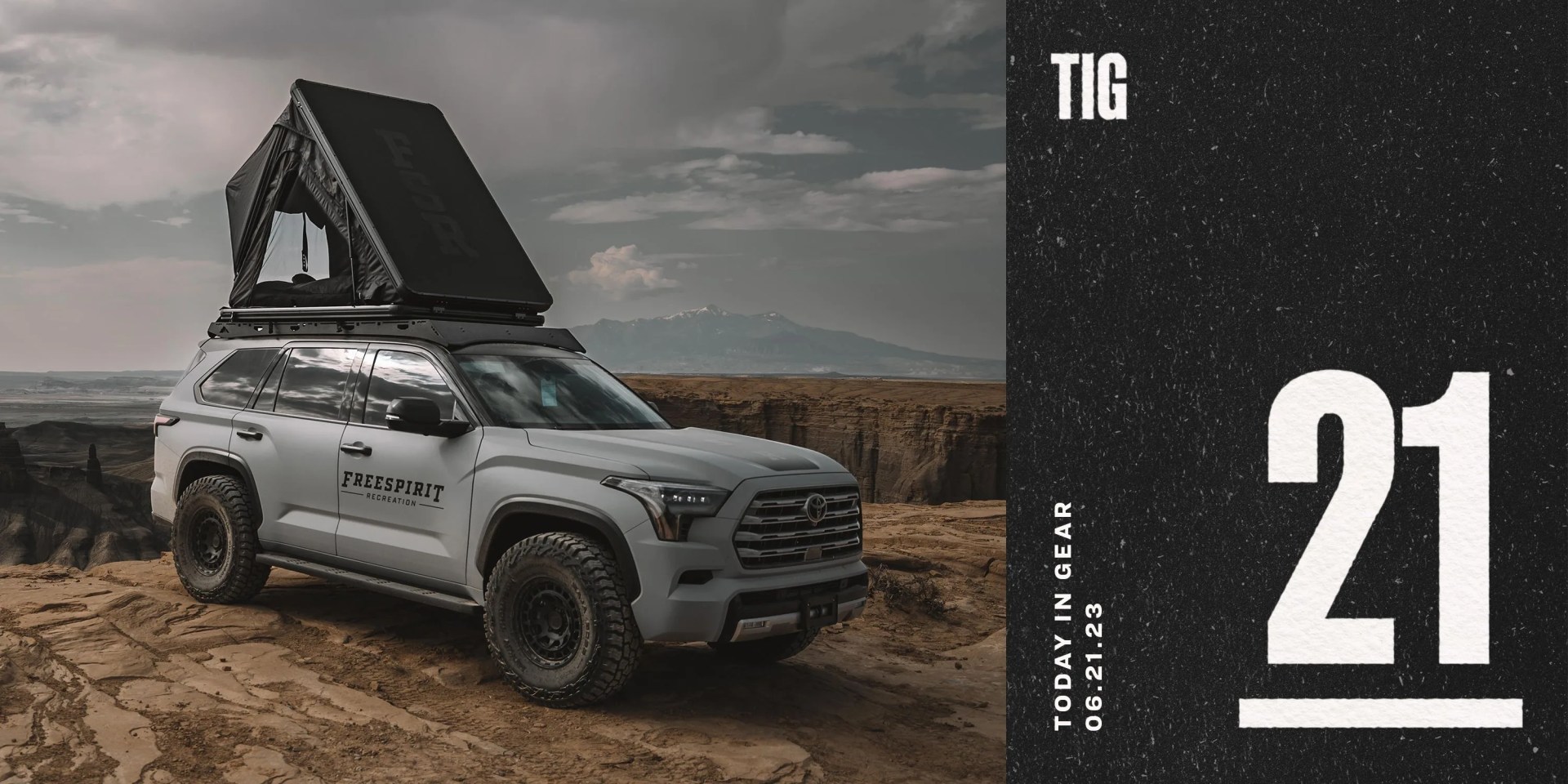 today in gear june 21 2023 freespirit recreation aspen lite rooftop tent on an suv