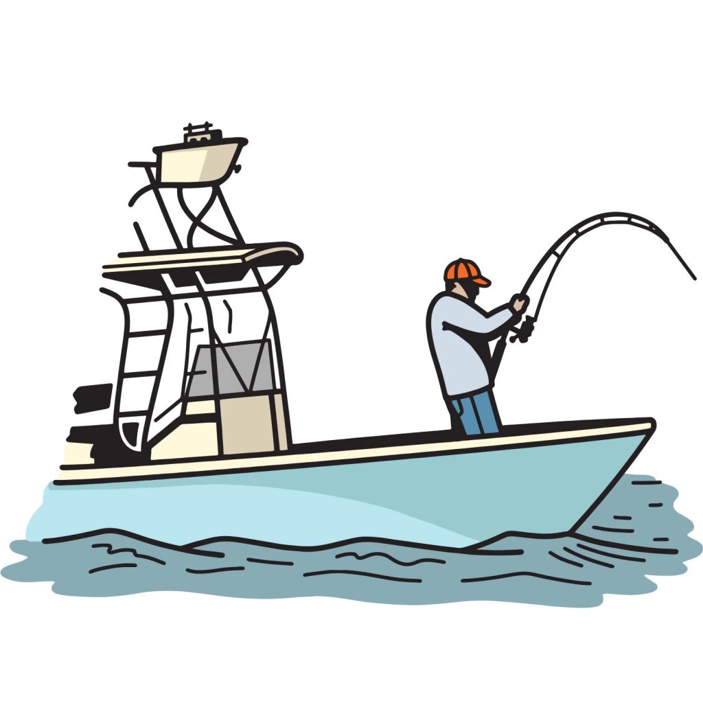 man fishing in boat