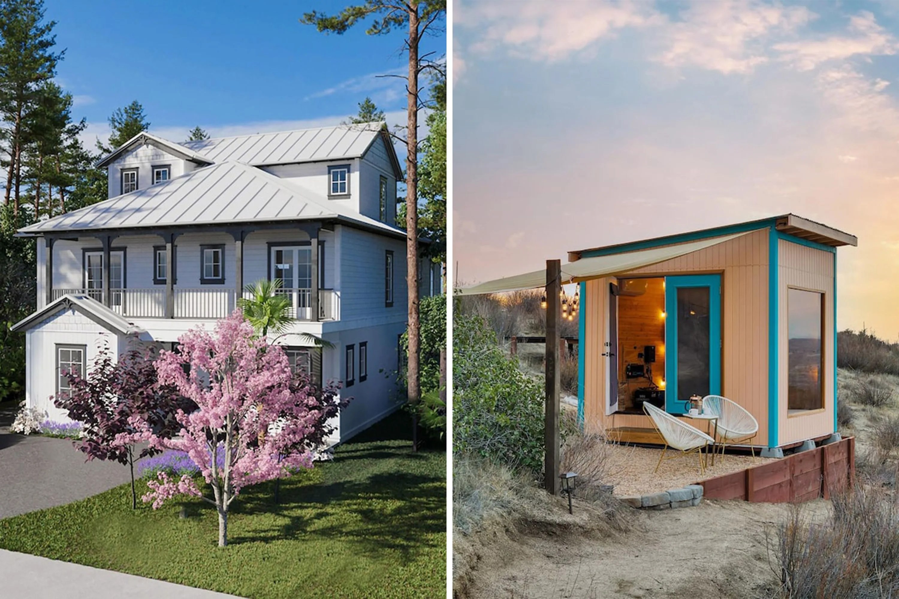 two rental homes side by side