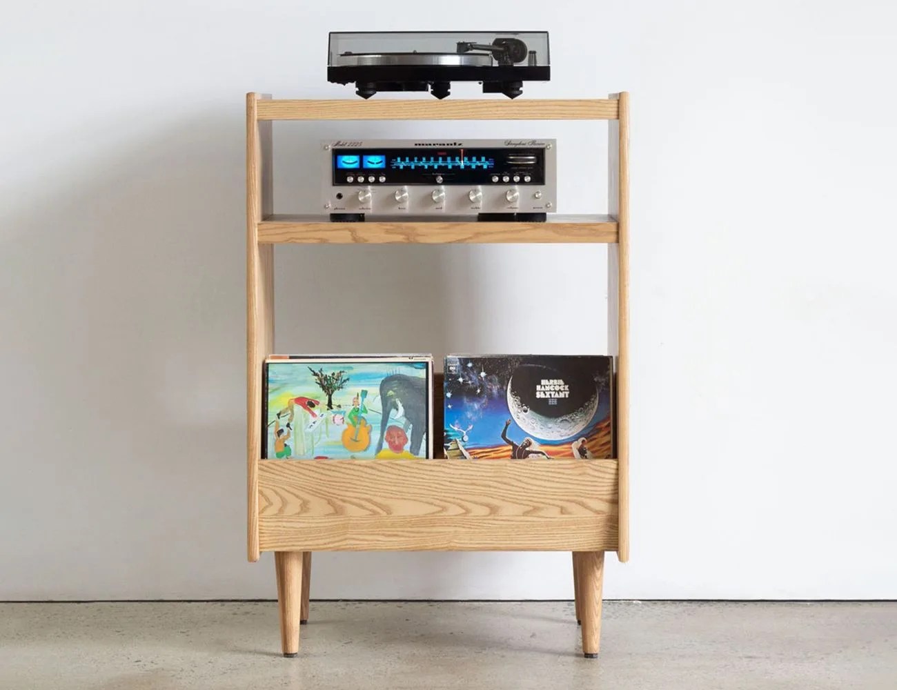 wooden turntable stand