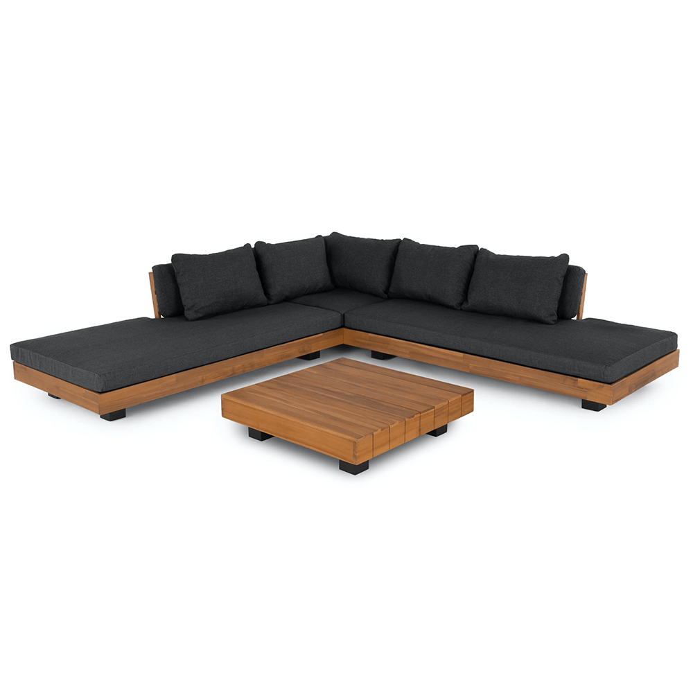 Lubek Slate Gray Corner Sectional Set