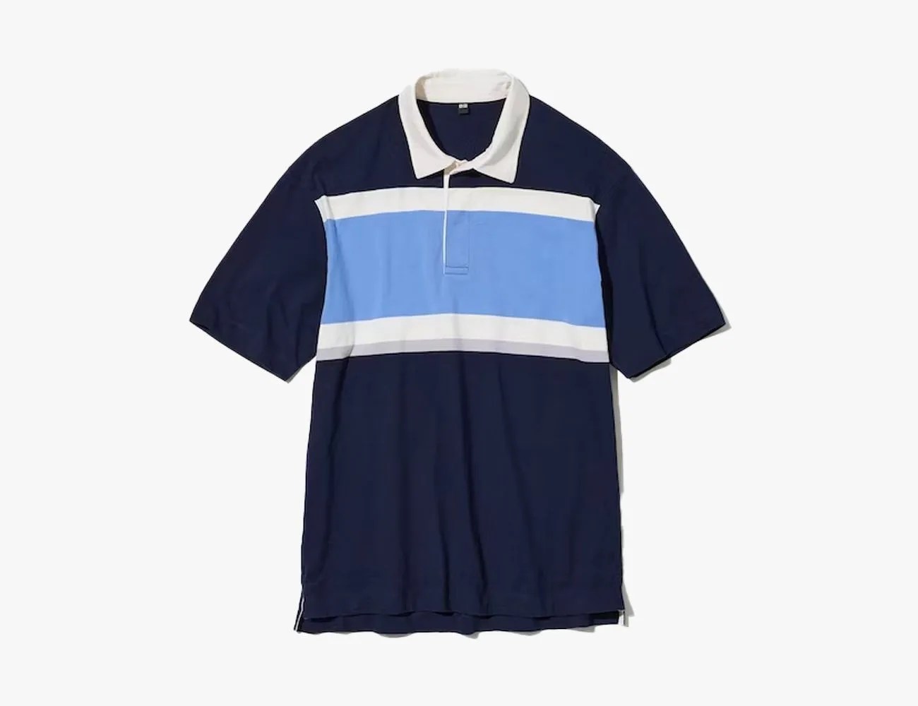 uniqlo rugger striped short sleeve polo shirt