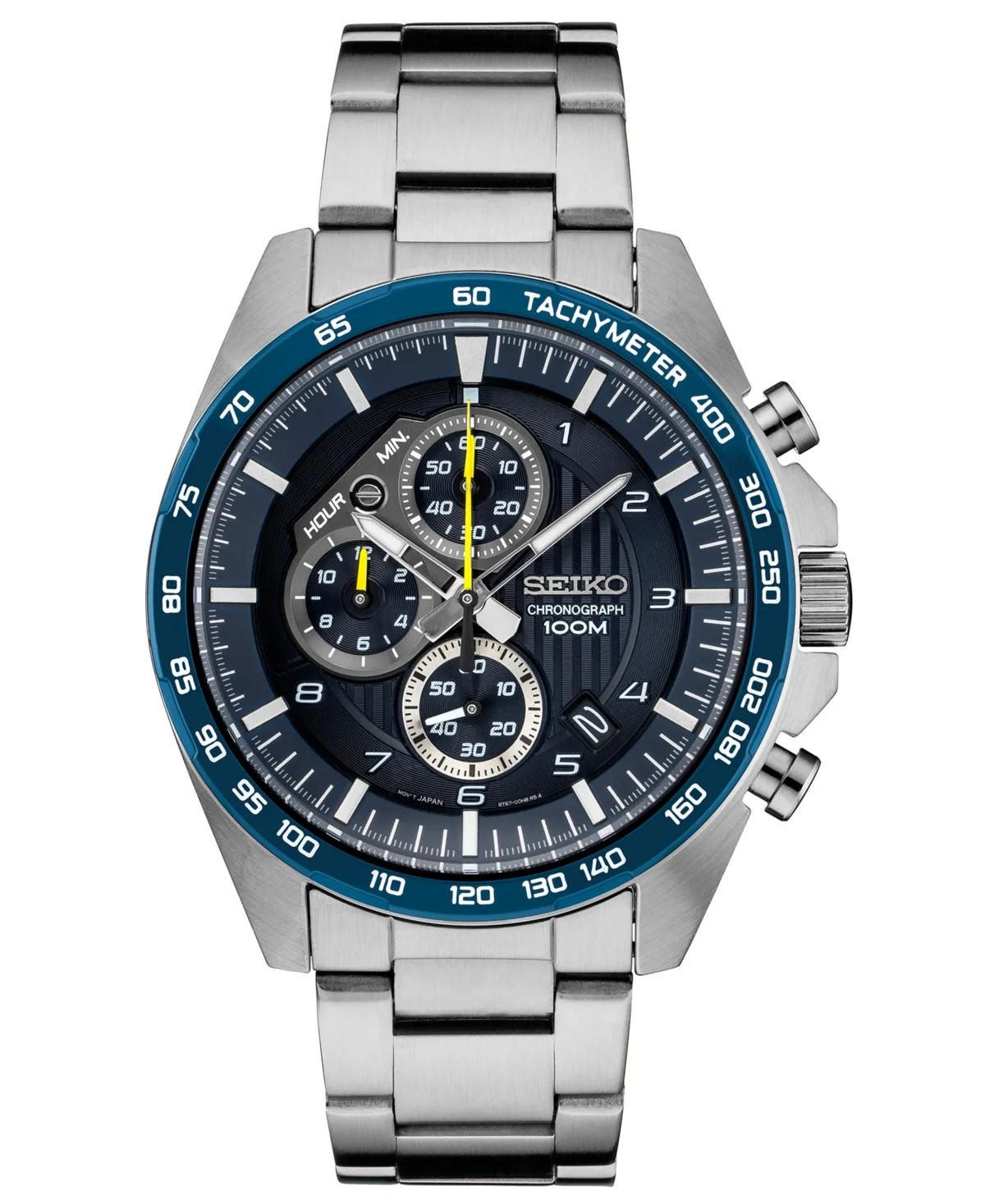 Seiko Men's Chronograph Stainless Steel Bracelet Watch 43.9mm