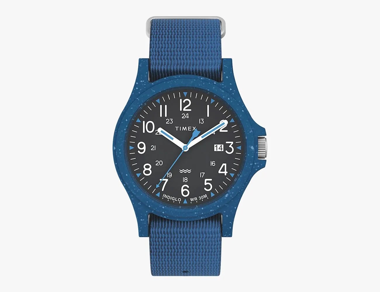 reclaim ocean 40mm recycled fabric strap watch timex