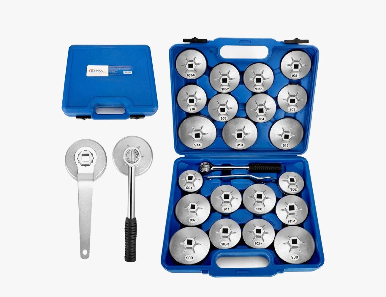 betooll 23p piece oil filter cap wrench socket removal tool set
