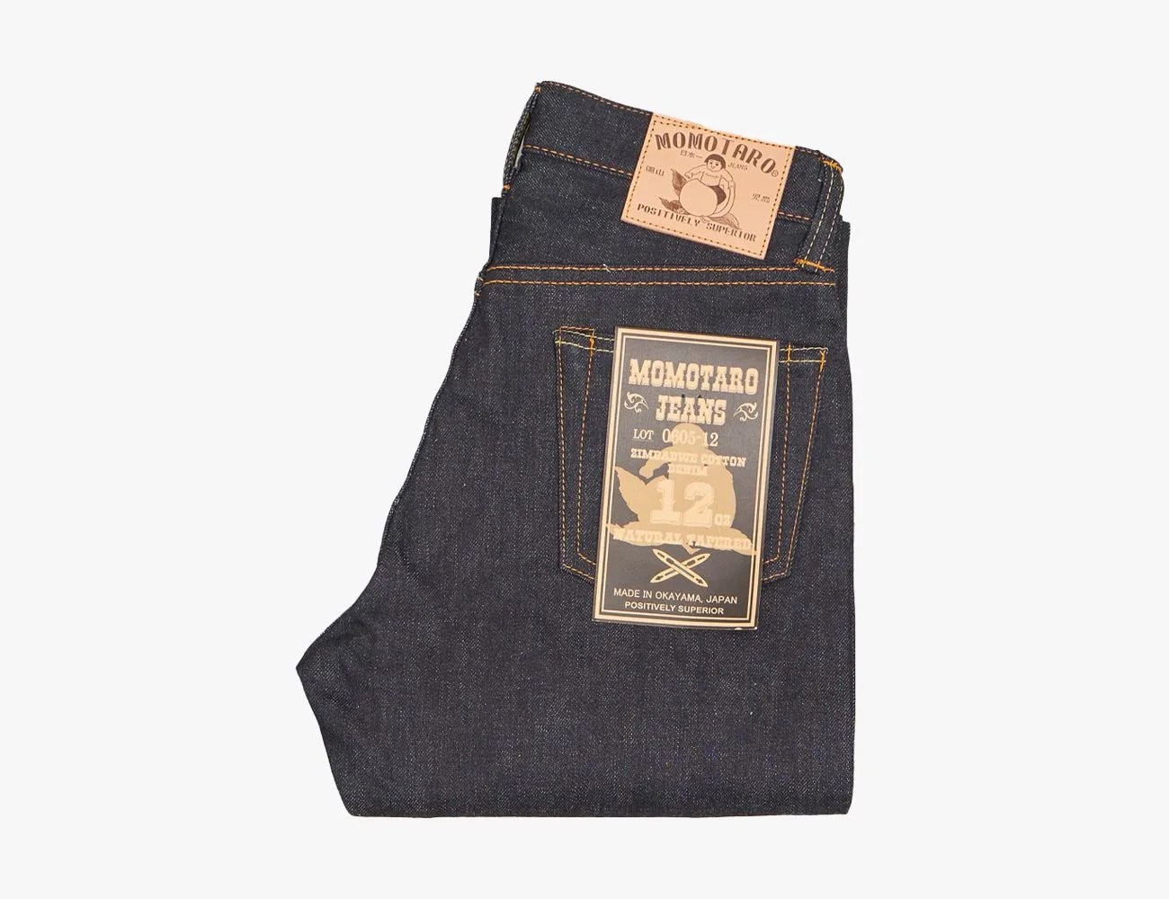 momotaro 0605 12 12oz natural tapered jeans