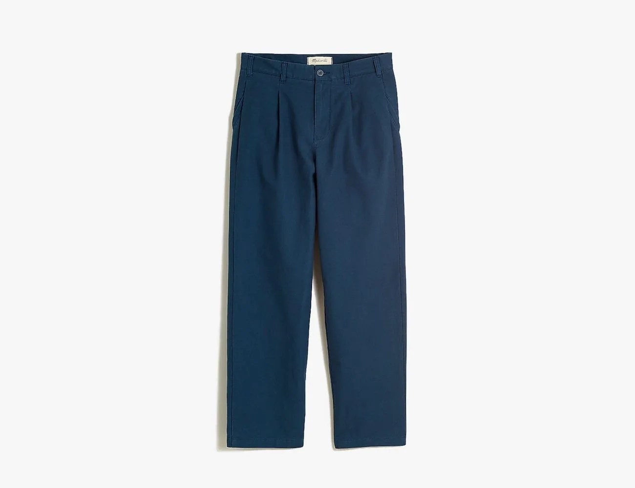 madewell pleated cotton linen chino pants