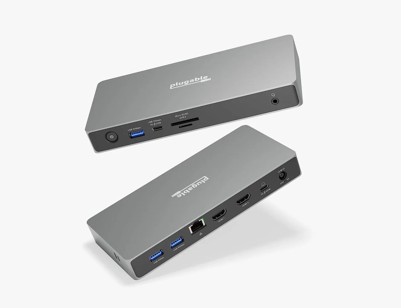 plugable usb c docking station dual monitor usb4 100w laptop charging dock