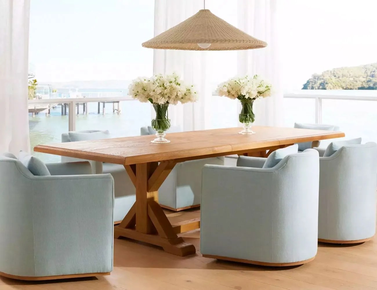 Serena & Lily furniture store table and chairs