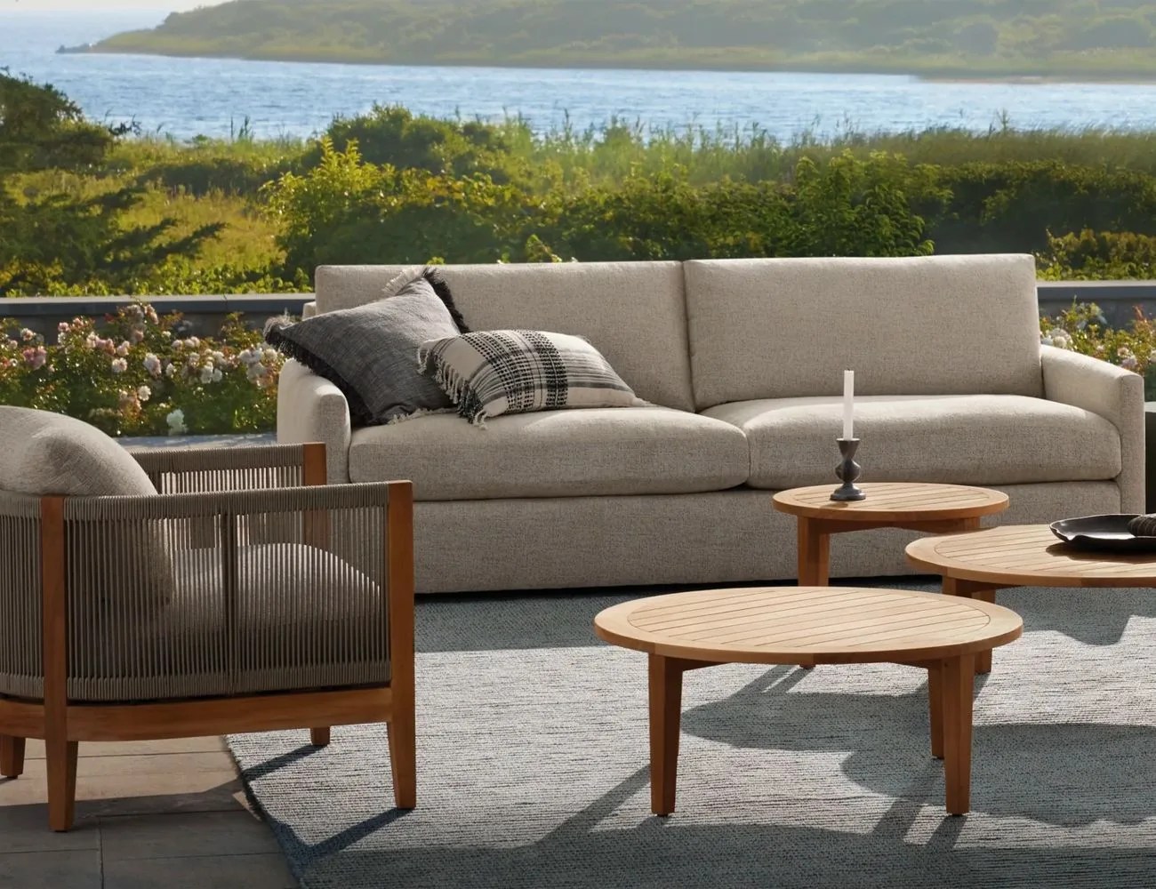 Arhaus furniture sofa chair coffee table