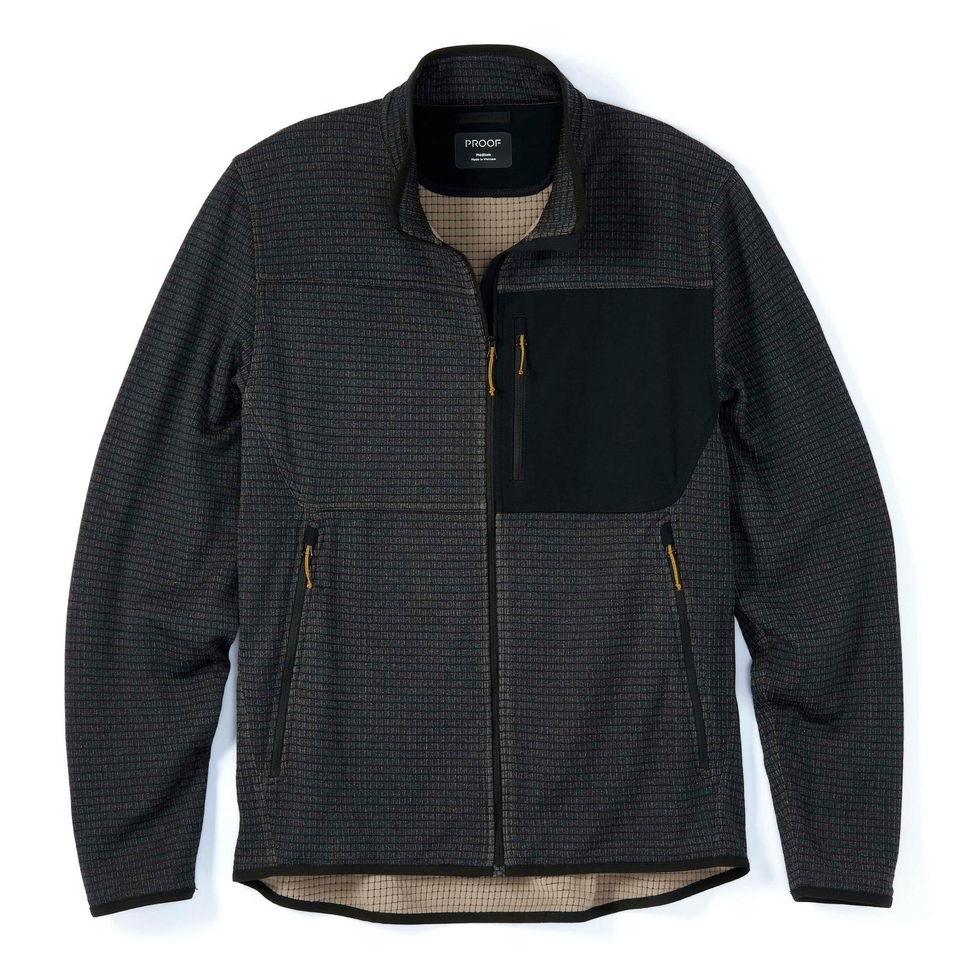 Grid Fleece Jacket in Chromium