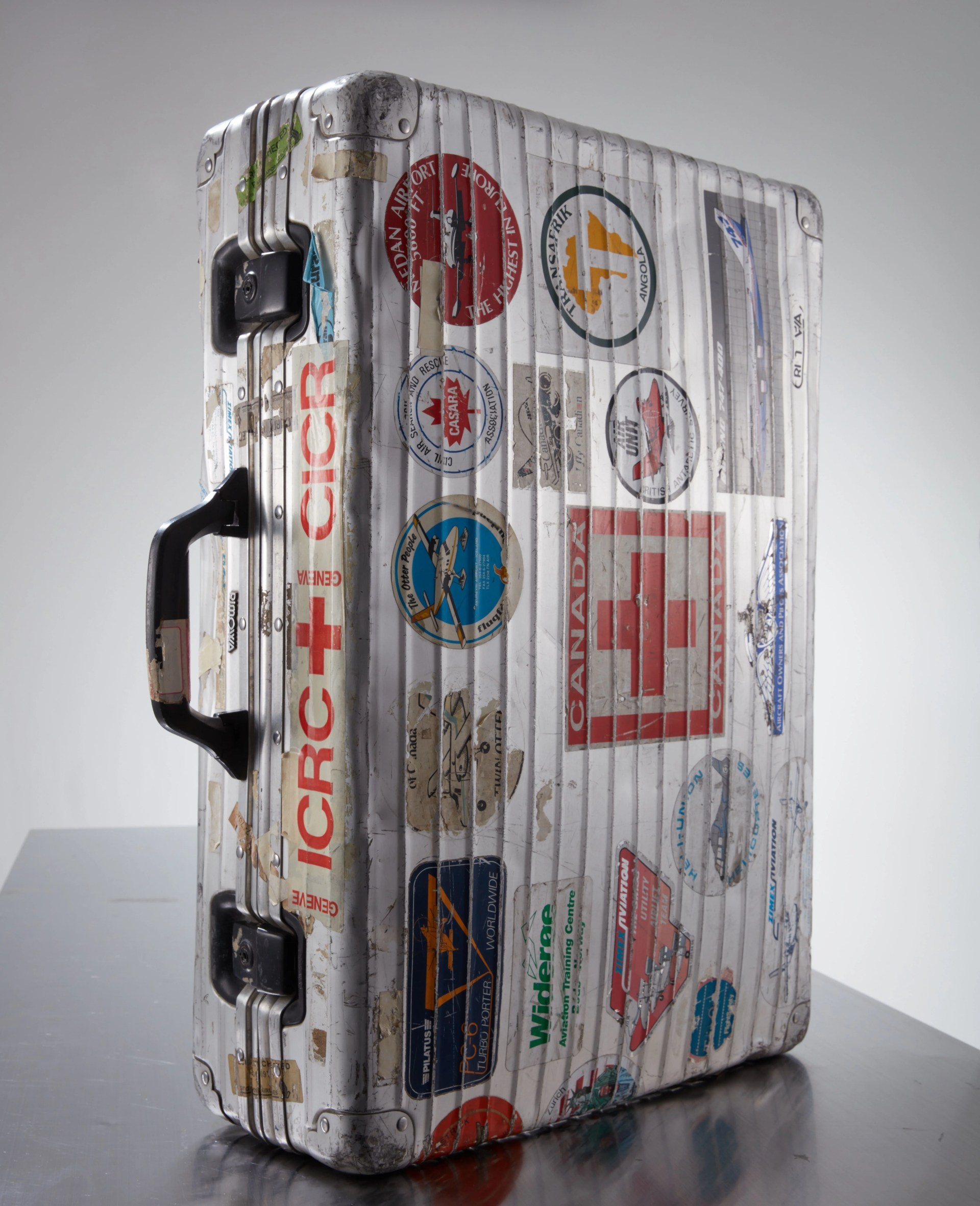 rimowa luggage damage stickered