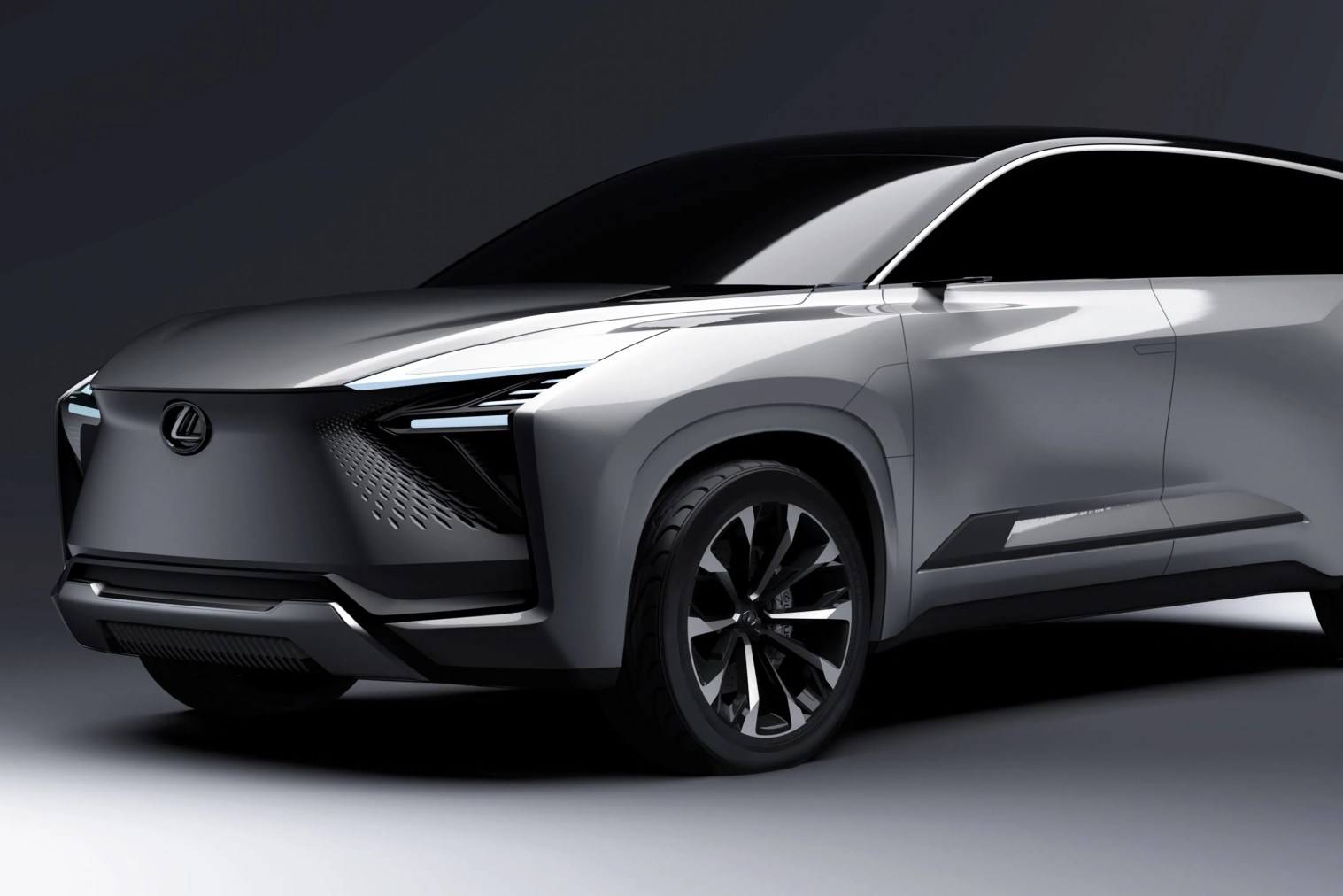 lexus electric suv concept with a blank background