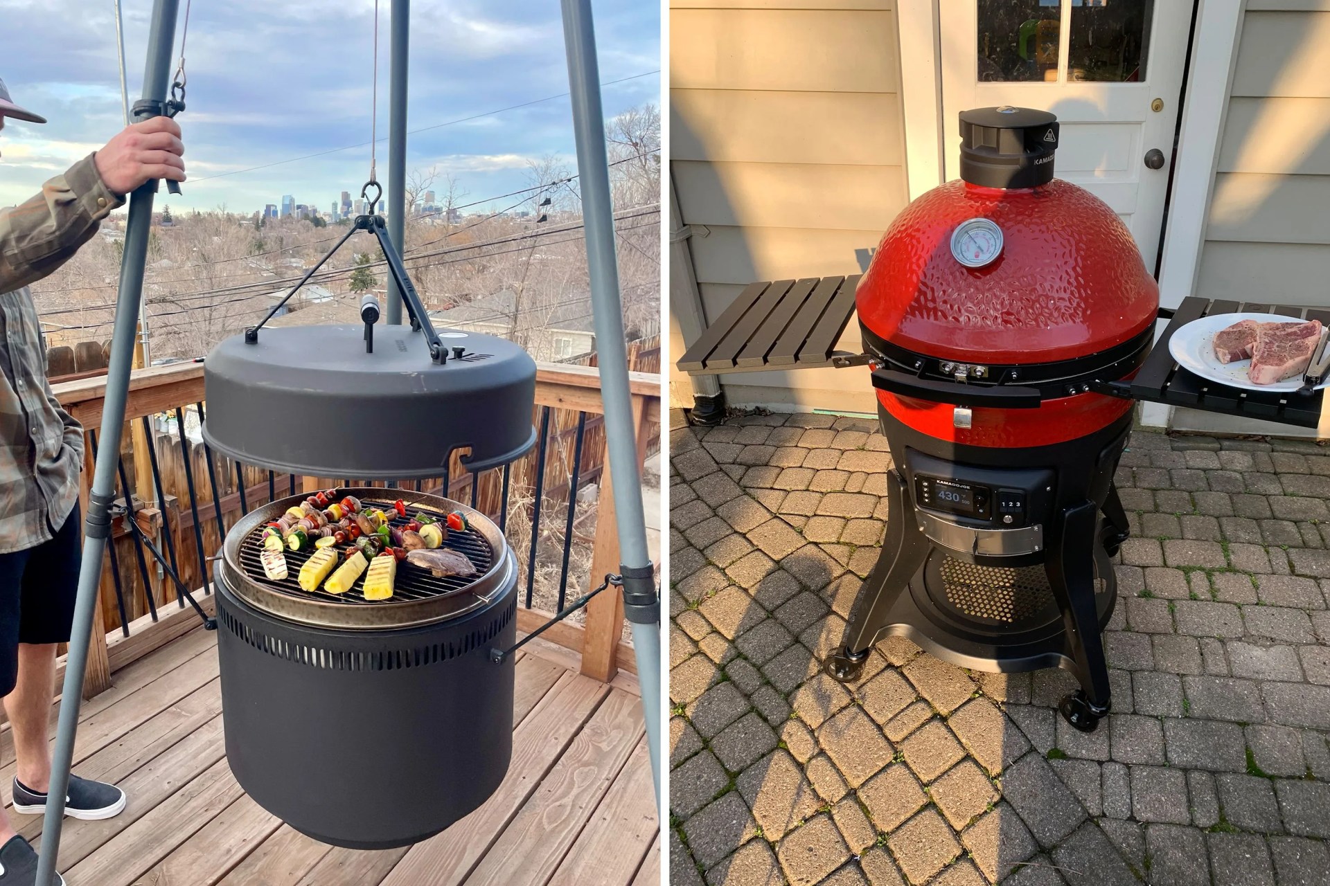 collage of two grills