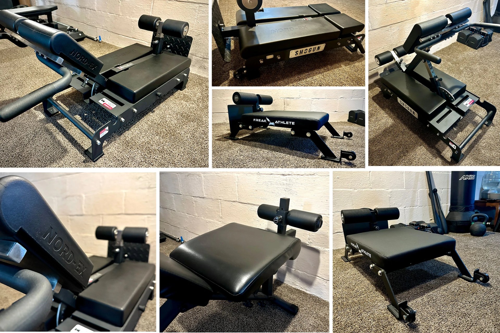 collage of nordic benches gym how we tested