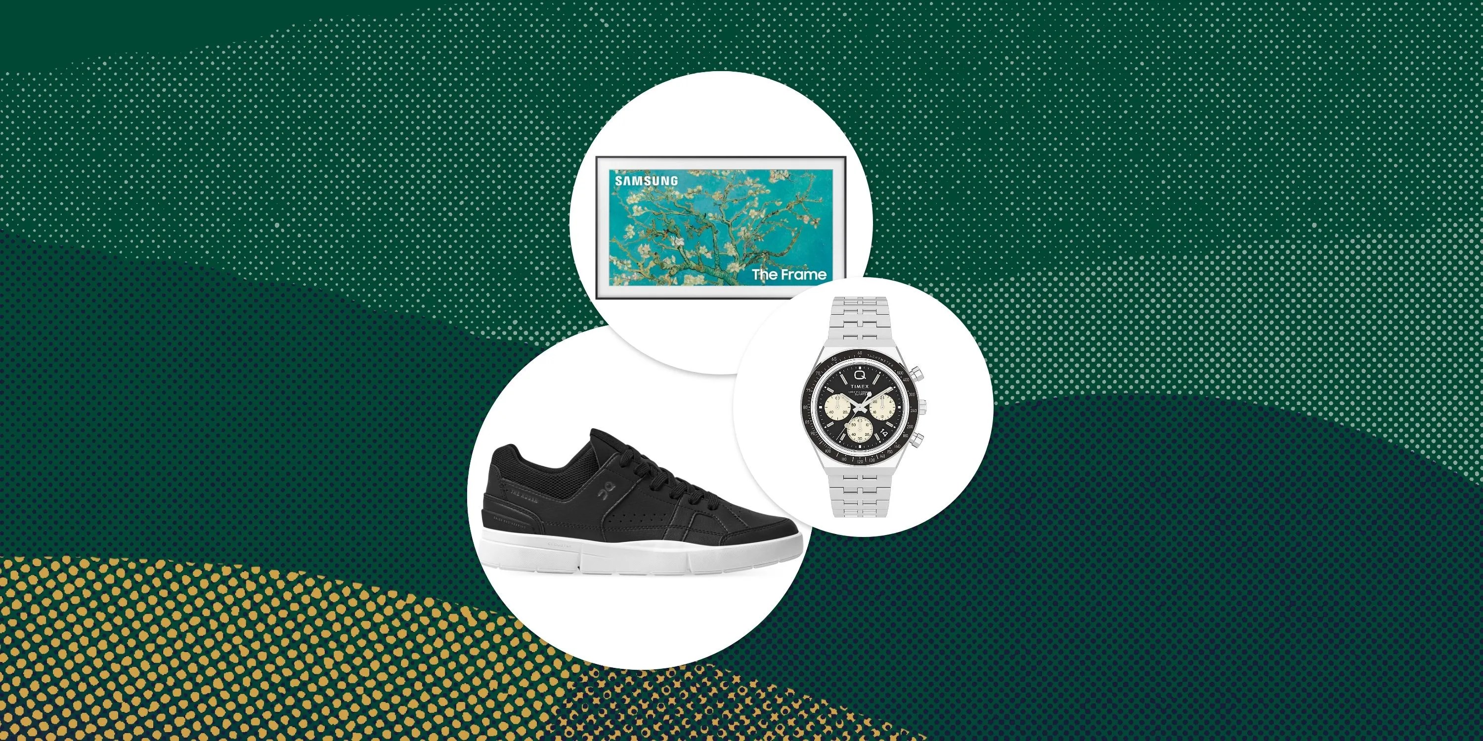 collage deals of note samsung tv fram timex watch on tennis shoes