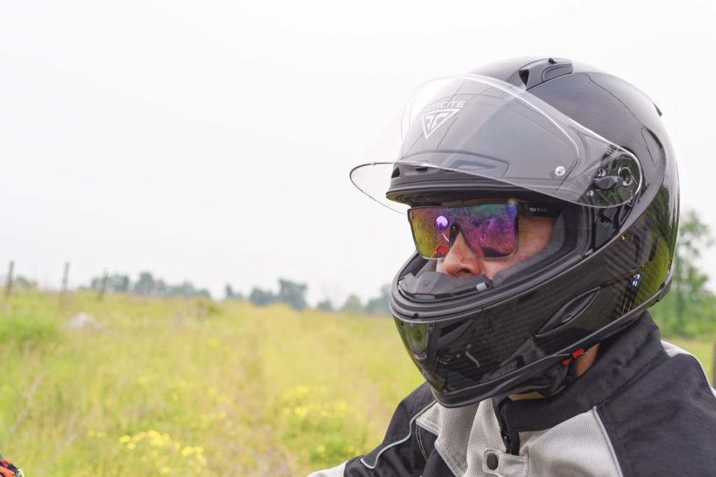 forcite helmet on rider head