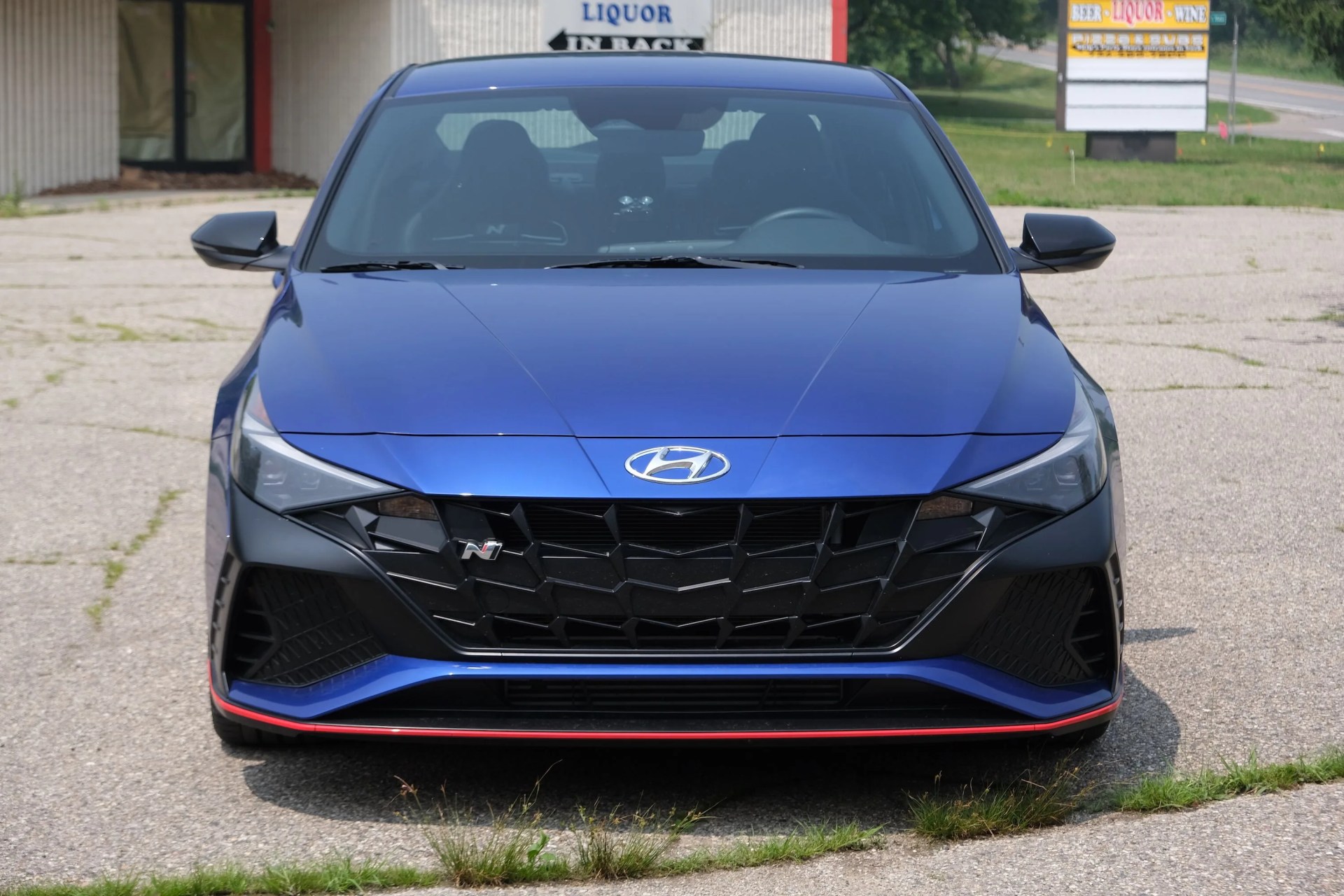 hyundai elantra n from the front