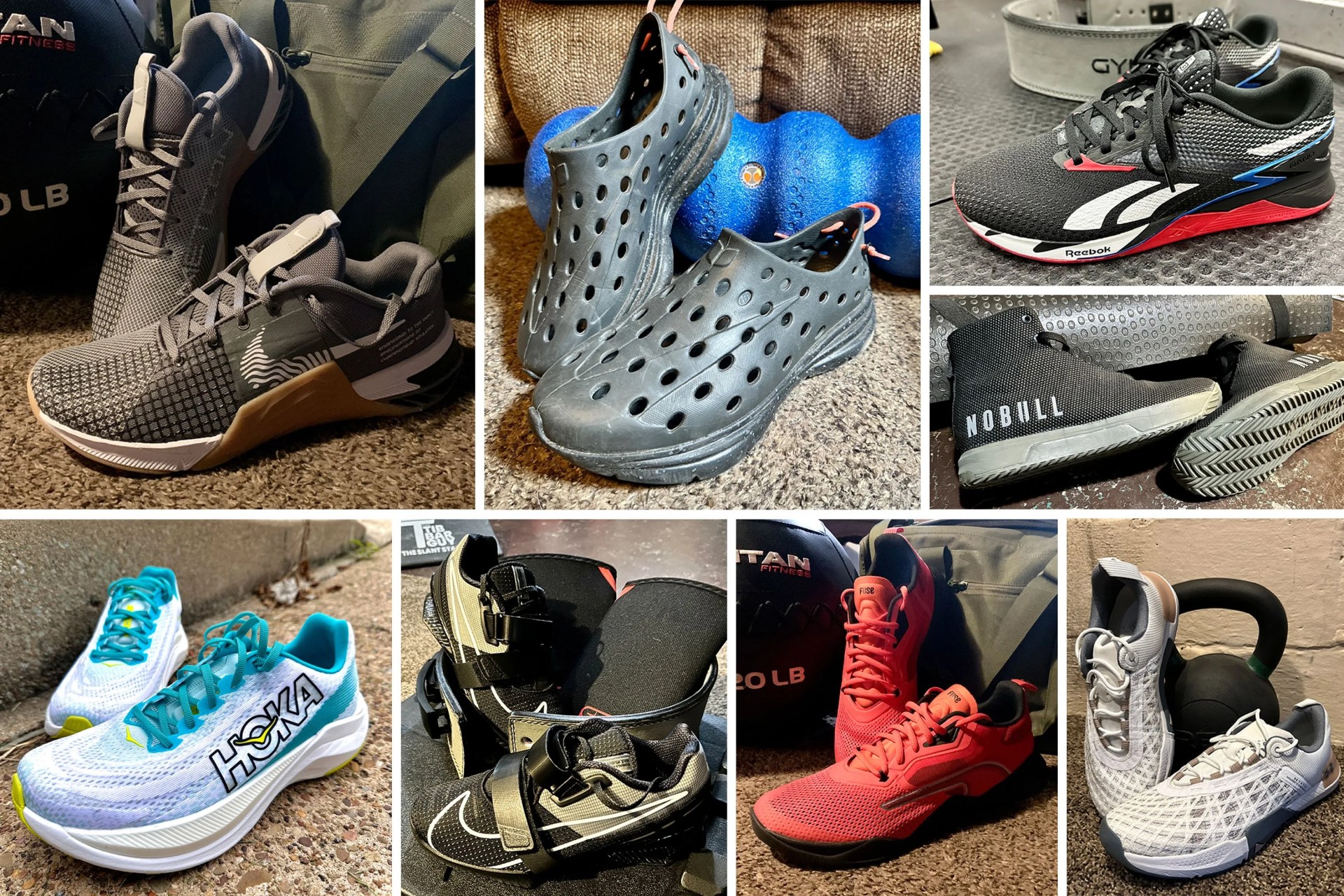 collage of best gym shoes for every type of workout