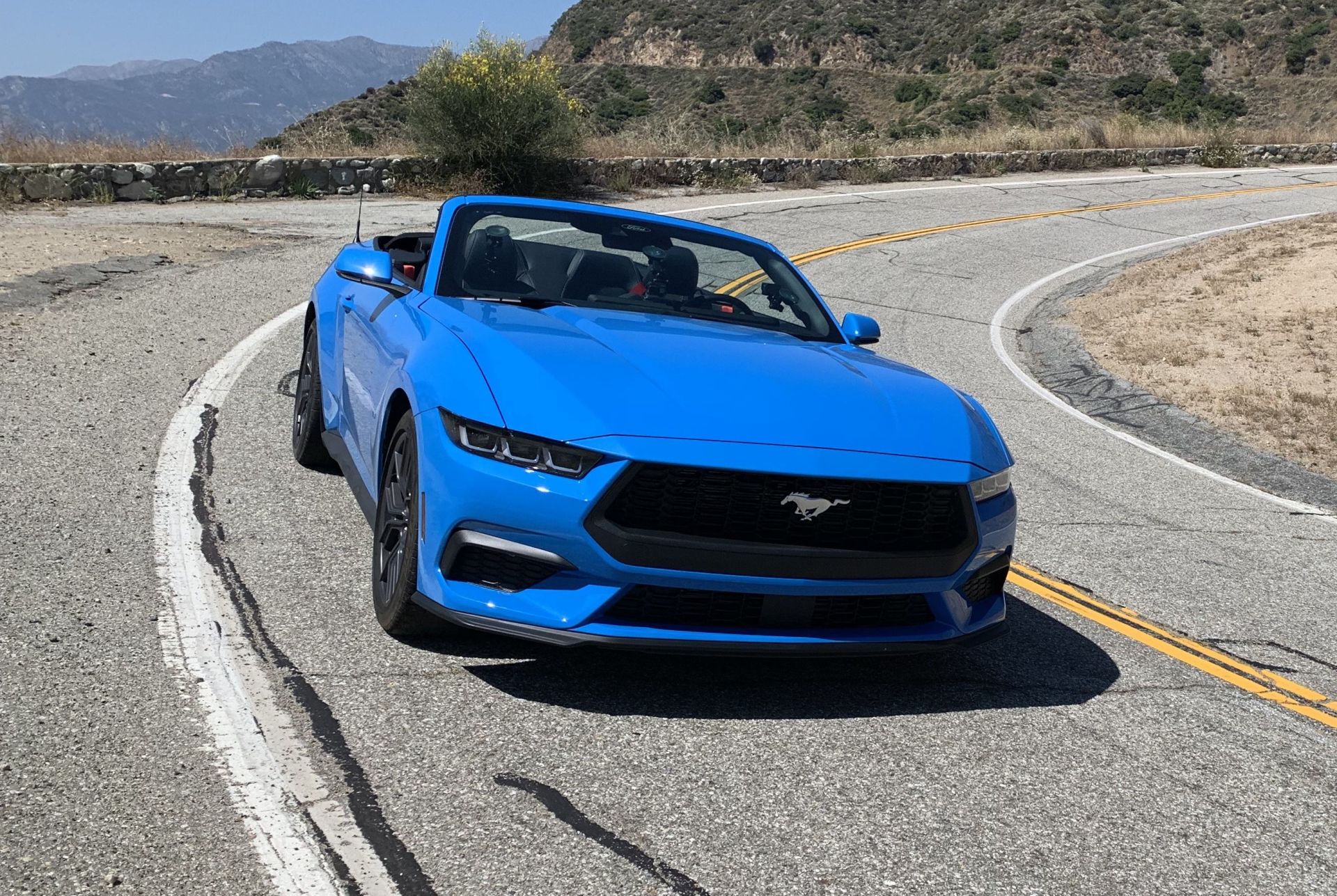 2024 ford mustang convertible on road