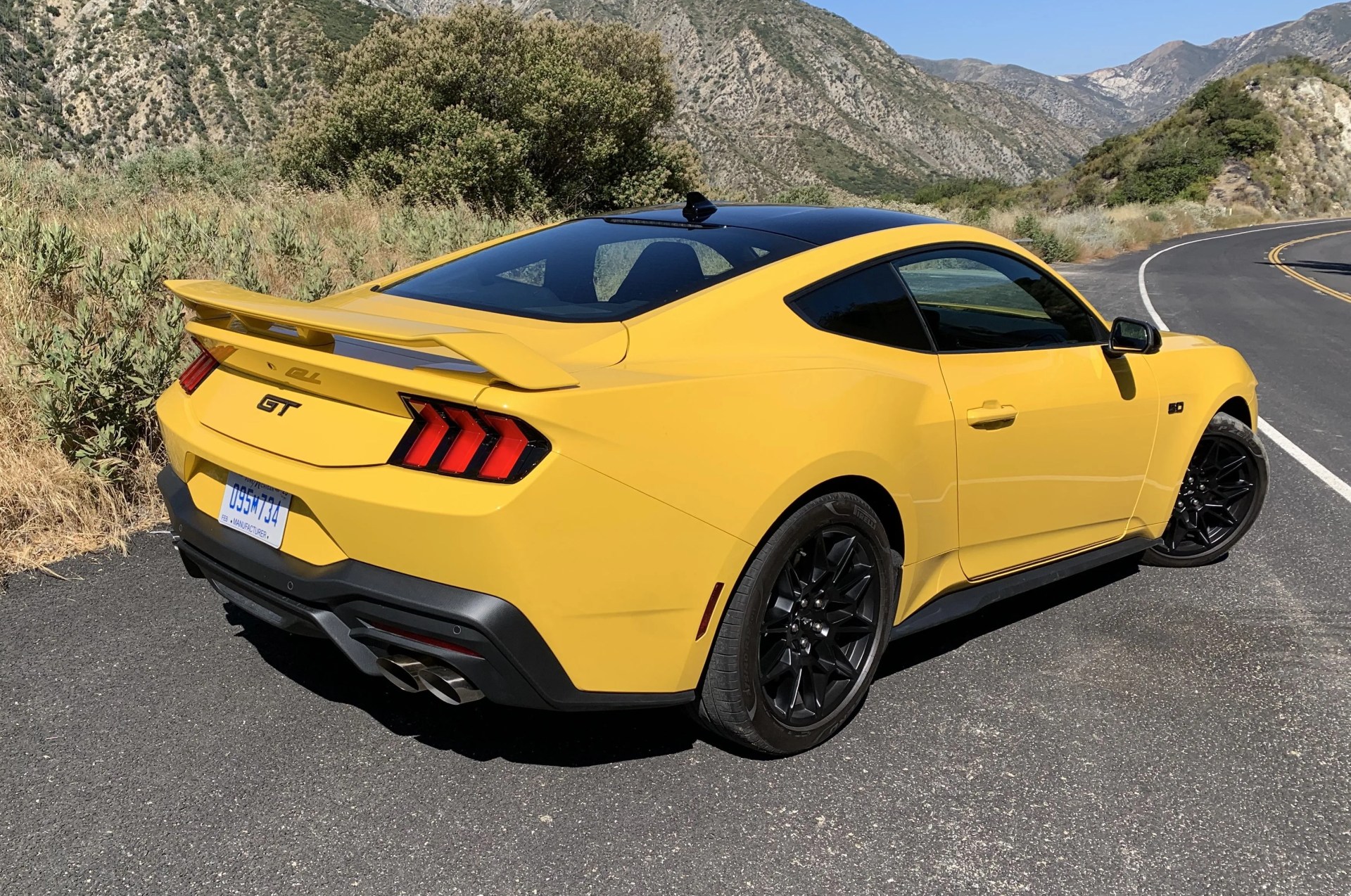 ford mustang gt parked by road