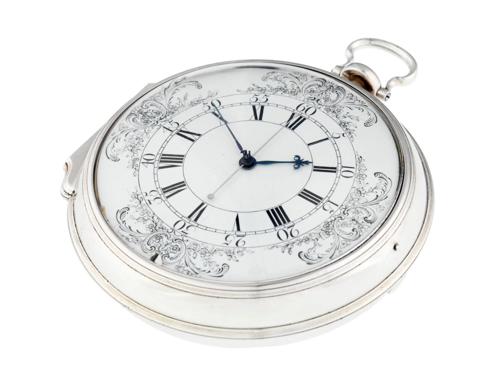 white clock face up close