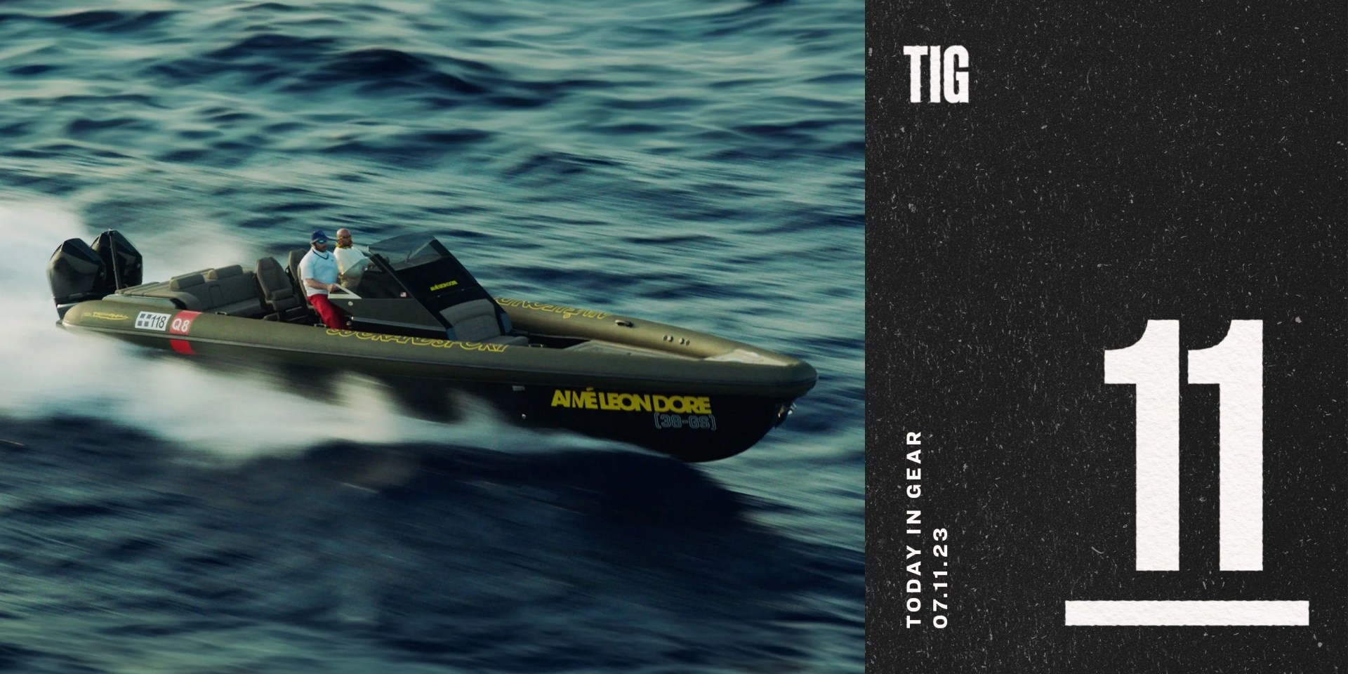 today in gear july 11 2023 aimé leon dore technohull 38 grand sport boat