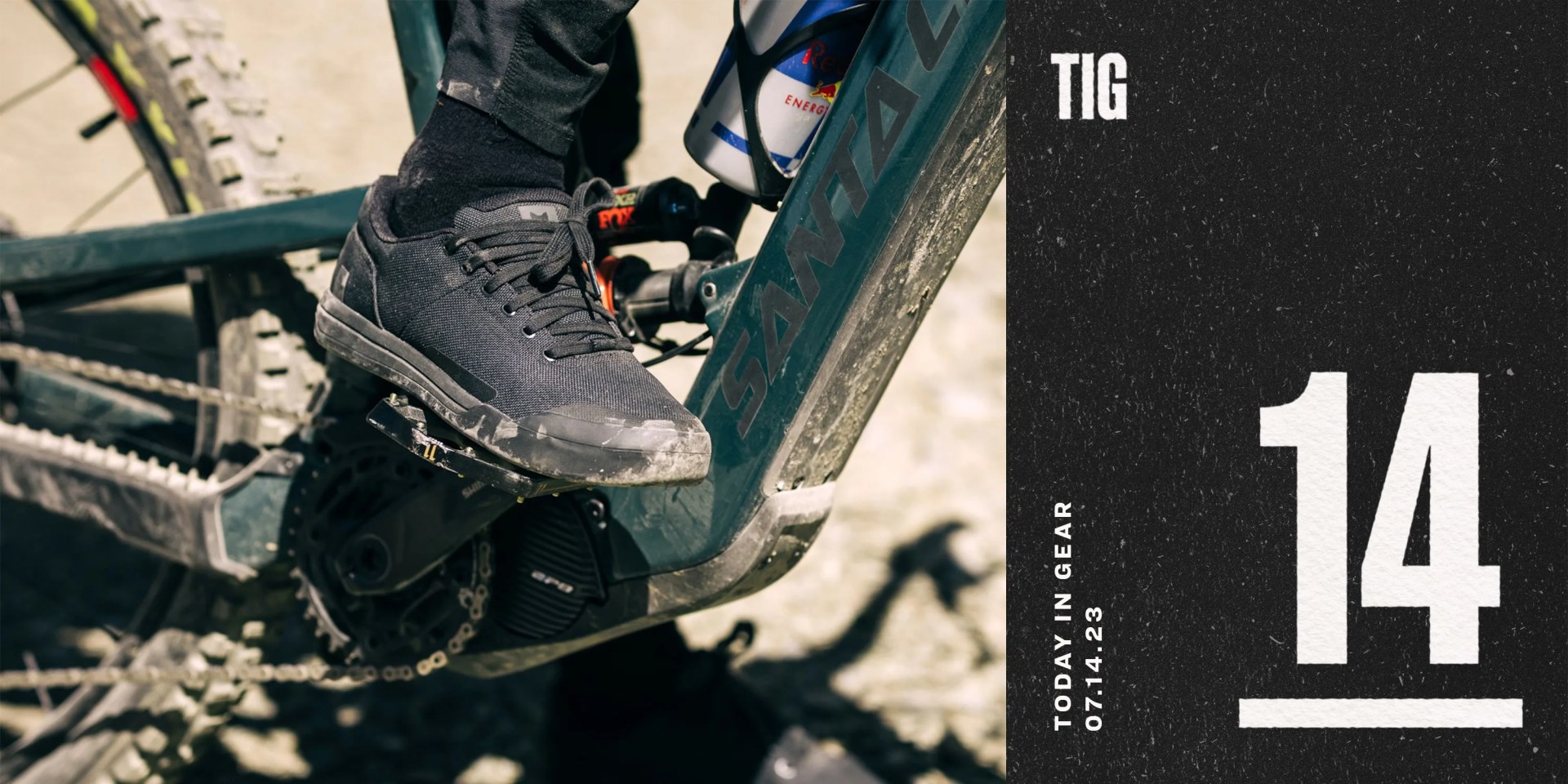today in gear july 14 2023 man biking wearing fox racing sneakers