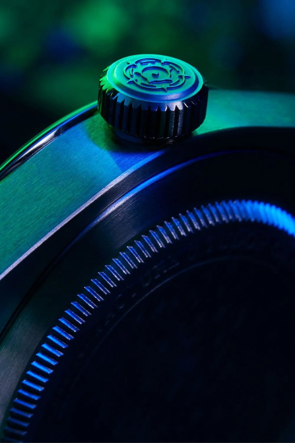 tudor watch crown detail