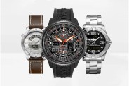 collage of watches digital analog citizen hamilton breitling