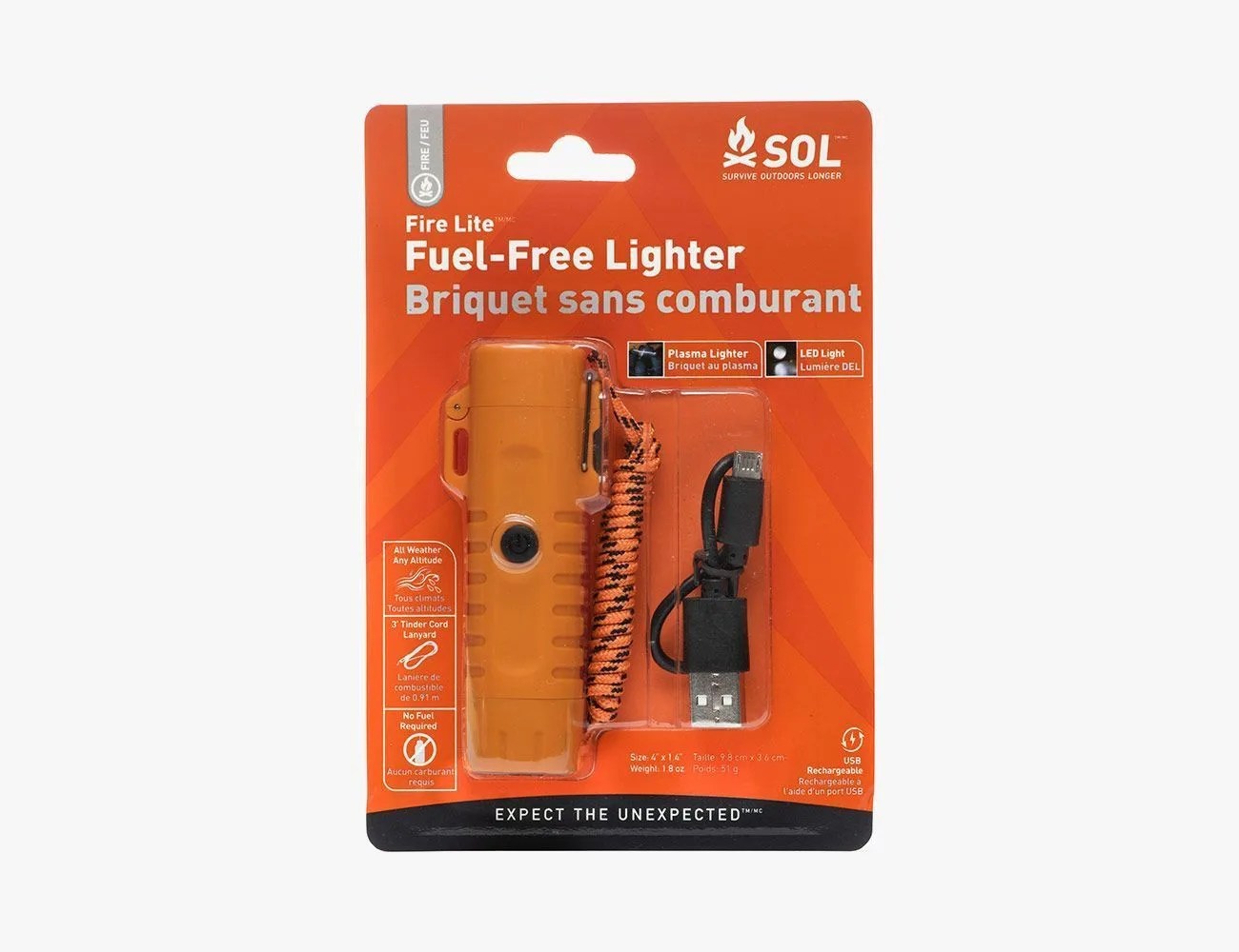 sol fire lite fuel free lighter