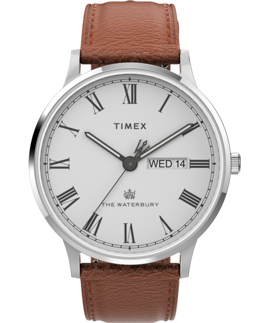 Waterbury Classic 40mm Leather Strap Watch