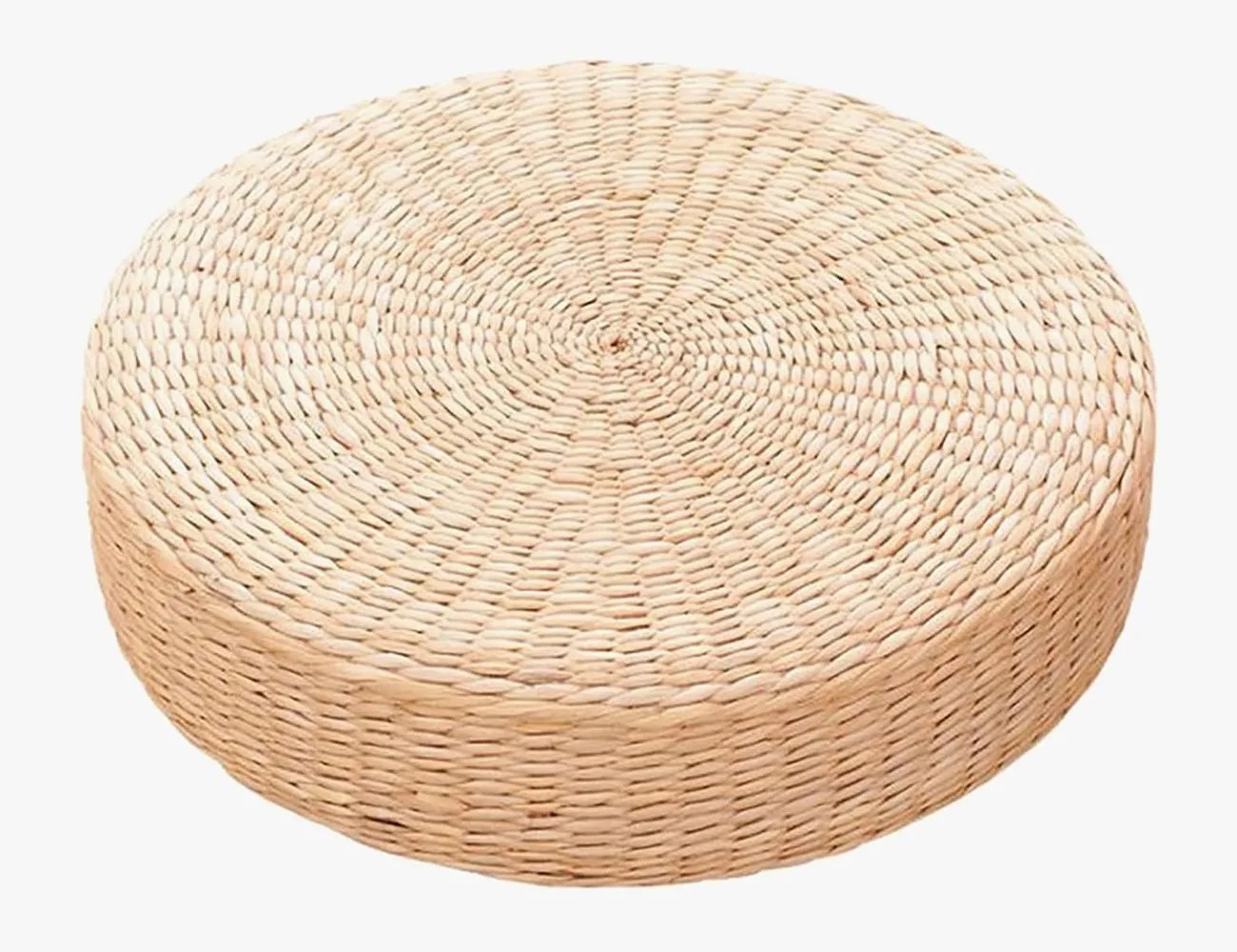 Dedemco Hand-Woven Natural Cattail Mat Cushion
