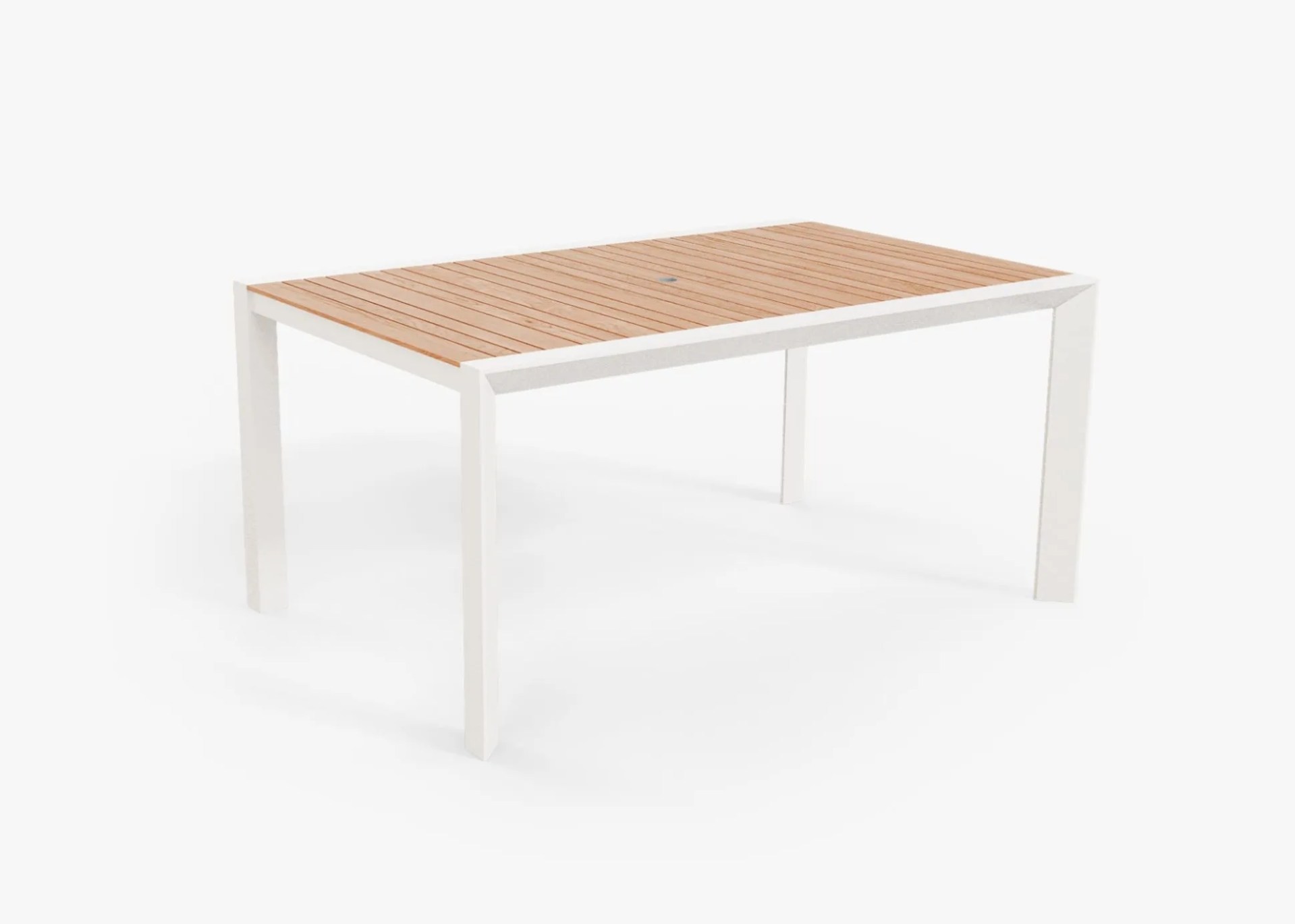 Teak & Aluminum Outdoor Dining Table