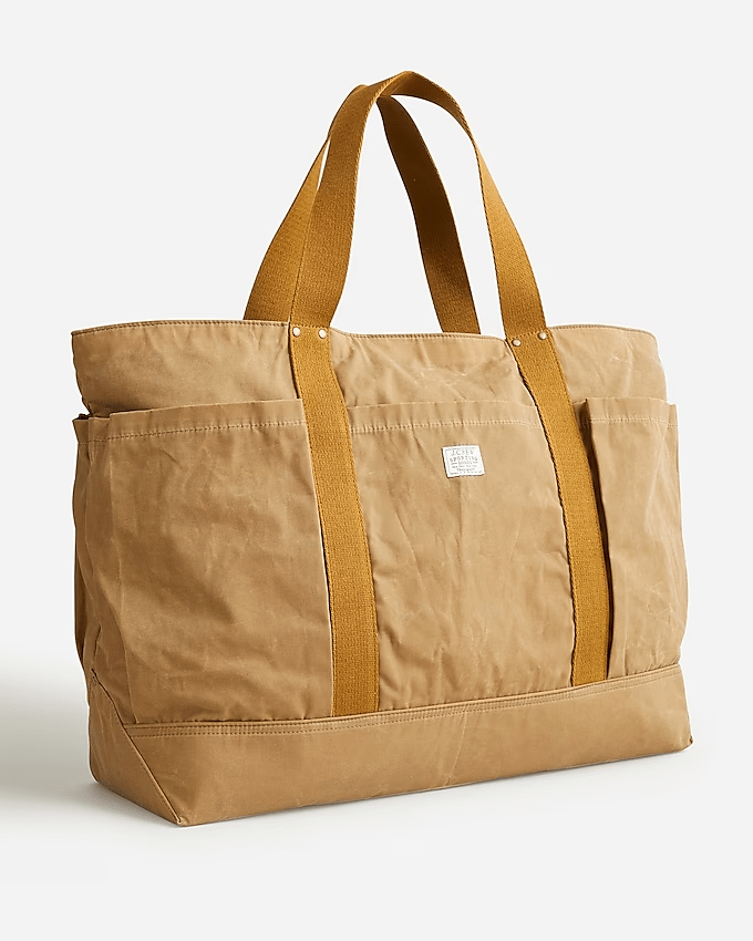 Waxed-canvas tote bag