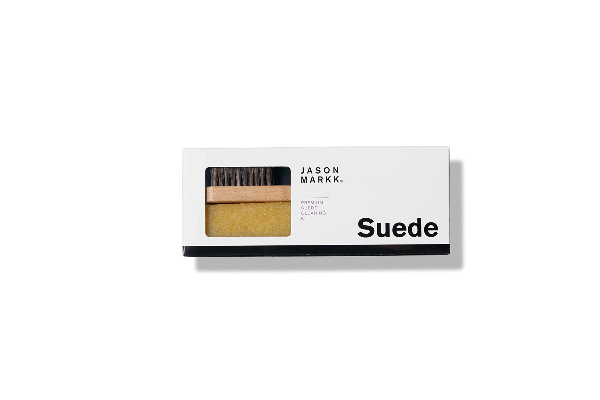Jason Markk Suede Cleaning Kit - Horsehair Bristle Brush - Shoe Stain Eraser - Suede and Nubuck Cleaner - Dry Cleans Fabric and Dirty Midsoles - Effectively Removes Stubborn Dirt from Footwear