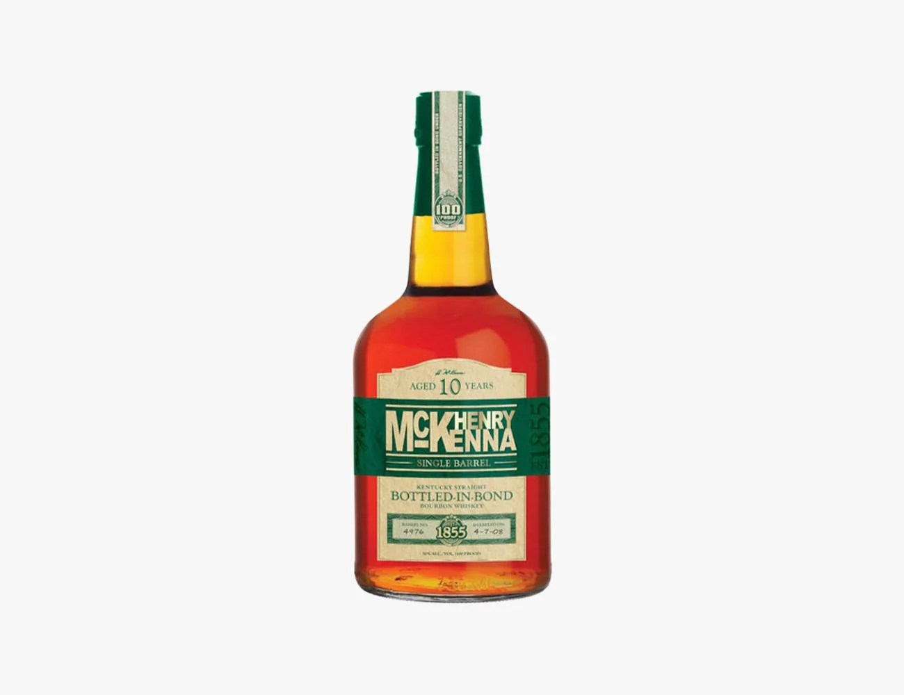 Henry McKenna Single Barrel Bourbon, 10 Year, Bottled-in-Bond
