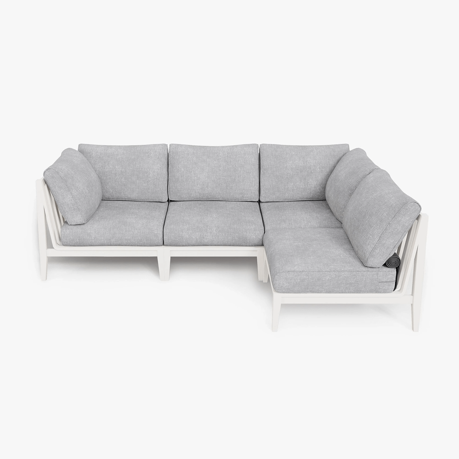White Aluminum Outdoor L Sectional