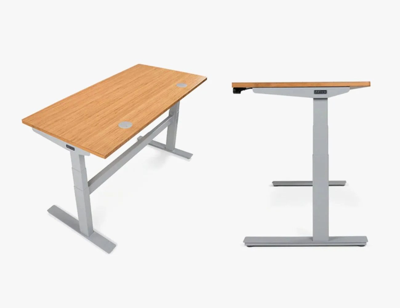 standing desk seen from two angles