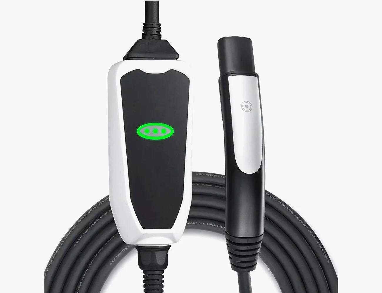 Lectron Level 1 / Level 2 Portable Tesla Charger (16 Amp / 32 Amp) with Dual Charging Plugs (NEMA 5-15 & 14-50) - Compatible with All Tesla Models