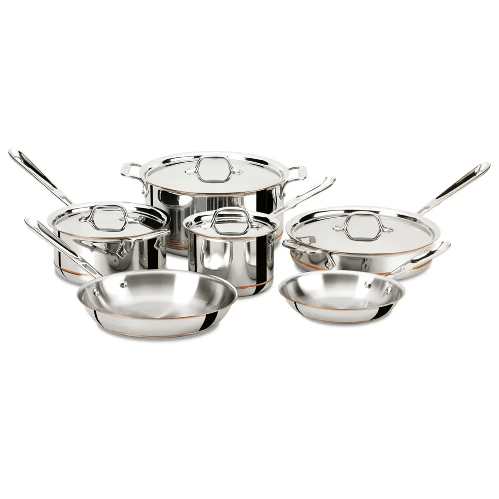 Copper Core 5-ply Bonded Cookware Set, 10 piece Set