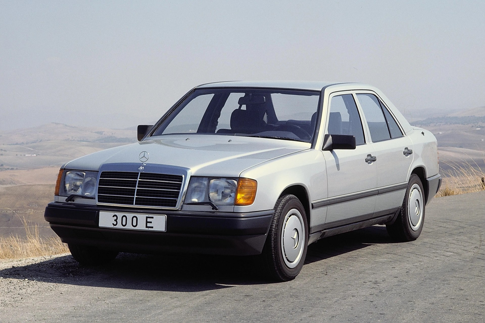 mercedes 300 e sedan on road