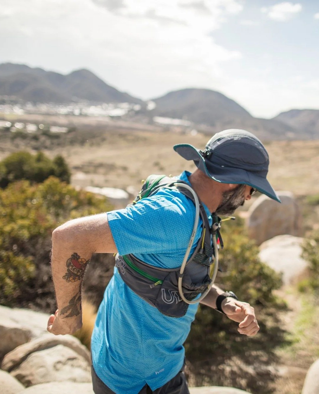 a man hiking