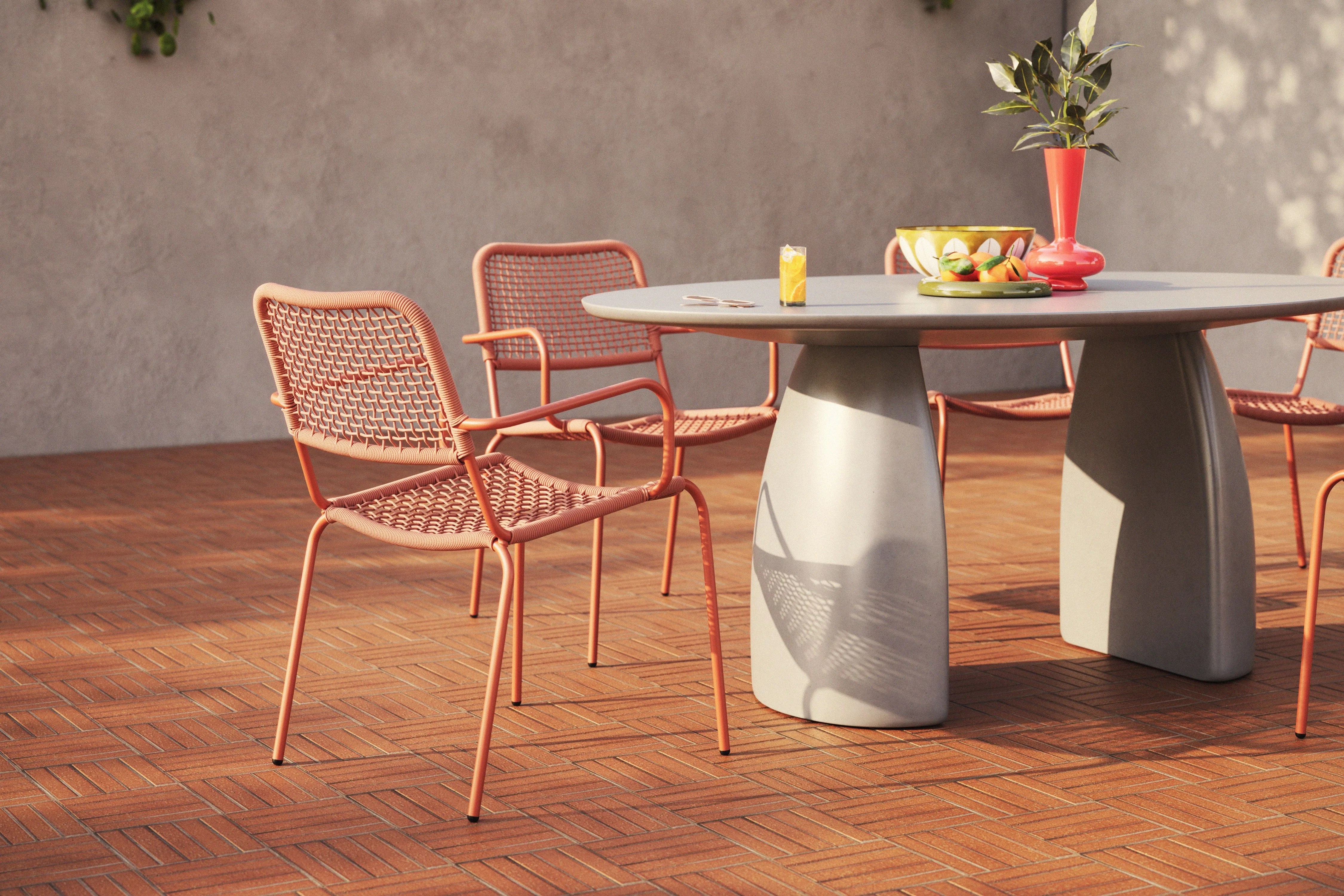 an outdoor dining set from article