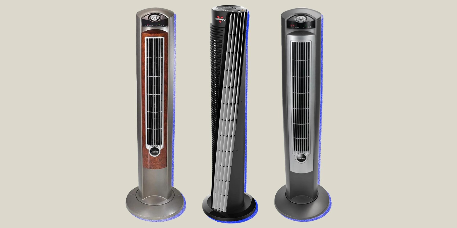 three tower fans